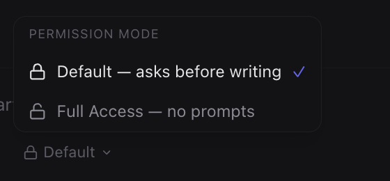 Permission mode